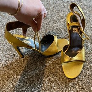 Versace gold heels